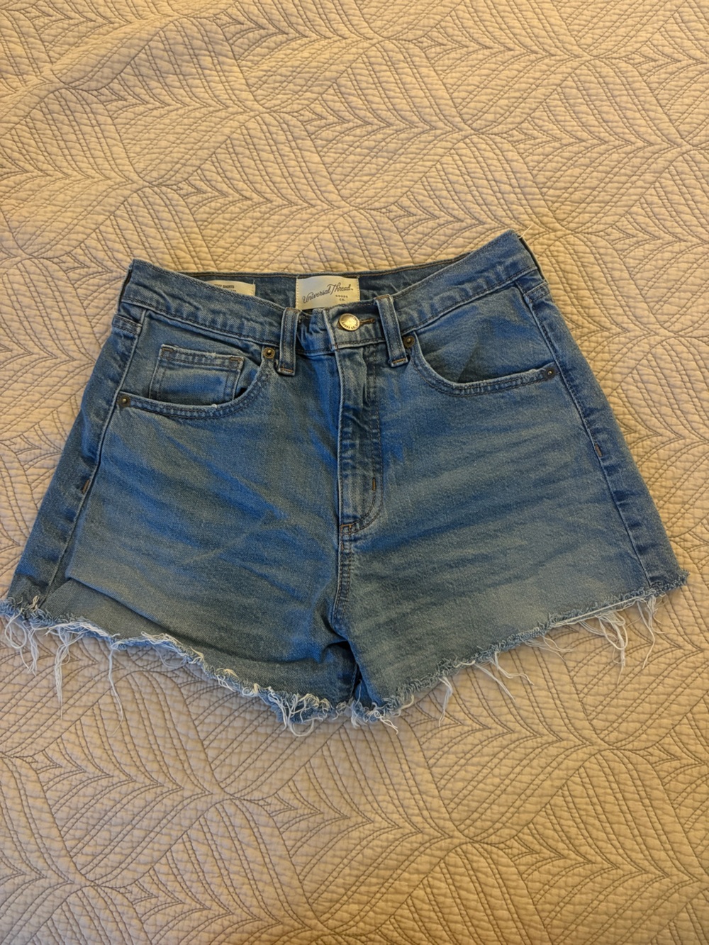 Universal Thread Distressed Light Blue Denim Shorts - Size 2